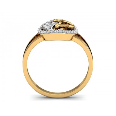 Samra Diamond Hearts Gold Ring